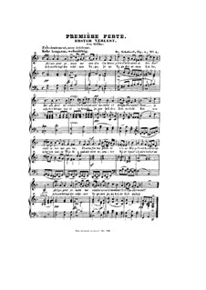 Erster Verlust (First Loss), D.226 Op.5 No.4: Piano-vocal score by Franz Schubert