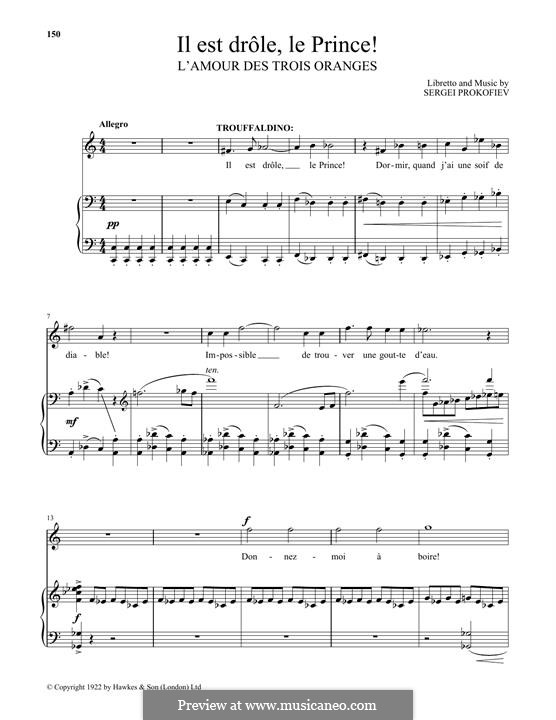 Il Est Drole, Le Prince!: Il Est Drole, Le Prince! by Sergei Prokofiev