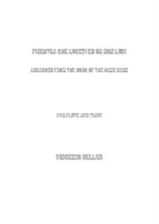 Finestra che lucevi: For flute and piano by Vincenzo Bellini