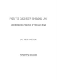 Finestra che lucevi: For violin and piano by Vincenzo Bellini