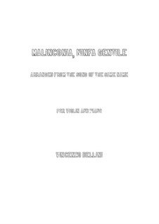 Malinconia, Ninfa gentile: For violin and piano by Vincenzo Bellini