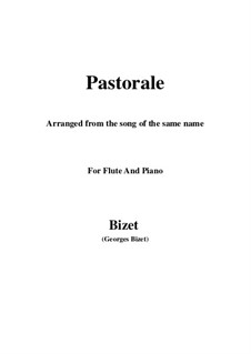 Pastorale: For flute and piano by Georges Bizet