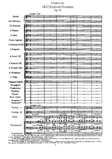 1812. Festival Overture, TH 49 Op.49: Full score by Pyotr Tchaikovsky