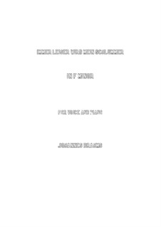 Five Songs, Op.105: No.2 My Slumber Grows More and More Peaceful (f minor) by Johannes Brahms