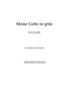 Romances and Songs, Op.63: Nr.5 Meine Liebe ist grün (G Major) by Johannes Brahms