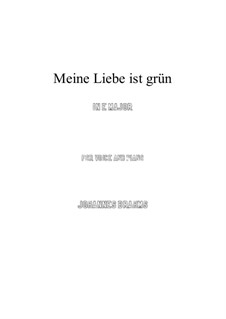 Romances and Songs, Op.63: Nr.5 Meine Liebe ist grün (E Major) by Johannes Brahms
