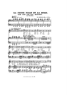 Death and the Maiden, D.531 Op.7 No.3: Piano-vocal score by Franz Schubert