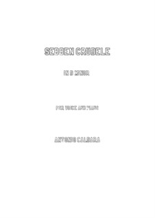 Sebben, crudele: For voice and piano (d minor) by Antonio Caldara