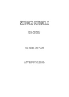 Sebben, crudele: For voice and piano (g minor) by Antonio Caldara