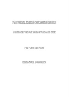 Pastorale des cochons roses: For flute and piano by Emmanuel Chabrier