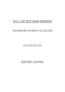 Ballade des gros dindons: For flute and piano by Emmanuel Chabrier