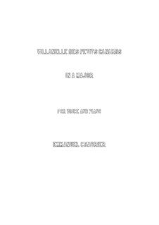 Villanelle des petits canards: A Major by Emmanuel Chabrier