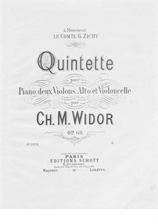 Piano Quintet No.2, Op.68: Violin II part by Charles-Marie Widor
