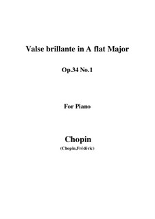 Waltzes, Op.34: No.1 in A Flat Major by Frédéric Chopin