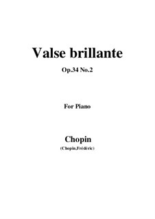 Waltzes, Op.34: No.2, for piano by Frédéric Chopin