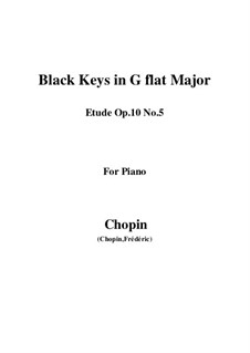 No.5 in G Flat Major: For piano by Frédéric Chopin