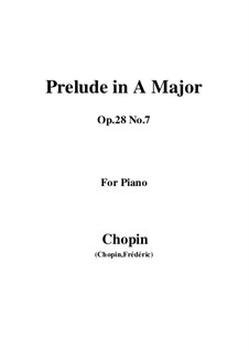 No.7 in A Major: For piano by Frédéric Chopin