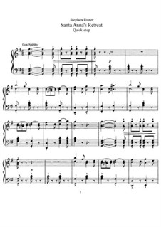 Santa Anna's Retreat: For piano by Stephen Collins Foster