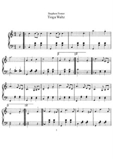 Tioga Waltz: For piano by Stephen Collins Foster