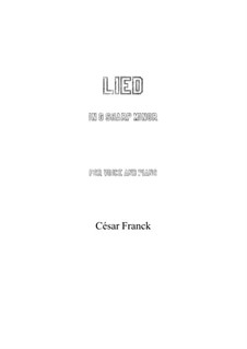 Lied: G sharp minor by César Franck