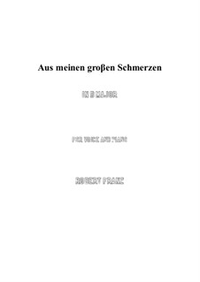 Twelve Songs, Op.5: No.1 Aus meinen grossen Schmerzen (D Major) by Robert Franz