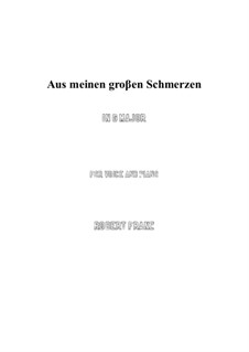 Twelve Songs, Op.5: No.1 Aus meinen grossen Schmerzen (G Major) by Robert Franz