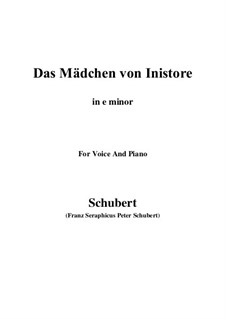 Das Mädchen von Inistore (The Maid of Inistore), D.281: E minor by Franz Schubert