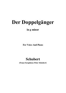 No.13 Der Doppelgänger (The Double): For voice and piano (g minor) by Franz Schubert