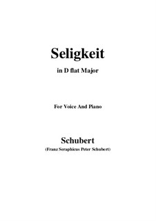 Seligkeit (Bliss), D.433: D flat Major by Franz Schubert