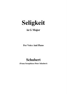 Seligkeit (Bliss), D.433: G Major by Franz Schubert