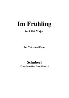 Im Frühling (In Spring), D.882 Op.101 No.1: For voice and piano (A flat Major) by Franz Schubert