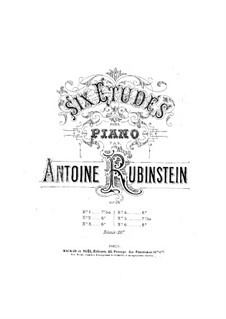 Six Etudes, Op.23: Complete set by Anton Rubinstein