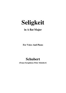 Seligkeit (Bliss), D.433: A flat Major by Franz Schubert