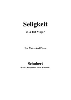 Seligkeit (Bliss), D.433: A flat Major by Franz Schubert