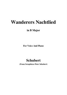 Wanderer's Night Song II, D.768 Op.96 No.3: For voice and piano (B Major) by Franz Schubert