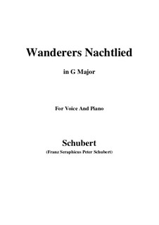 Wanderer's Night Song II, D.768 Op.96 No.3: For voice and piano (G Major) by Franz Schubert