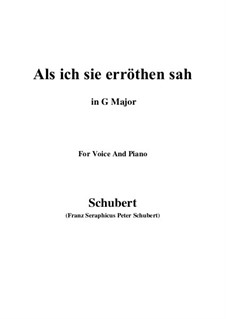 Als ich sie erröten sah (When I Saw Her Blush), D.153: G Major by Franz Schubert