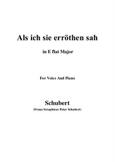 Als ich sie erröten sah (When I Saw Her Blush), D.153: E flat Major by Franz Schubert