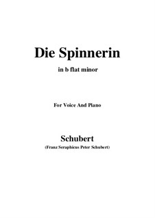 Die Spinnerin (The Spinner), D.247: B flat minor by Franz Schubert