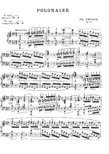 Polonaise in A Flat Major 'Heroic', Op.53: For piano (with fingering) by Frédéric Chopin