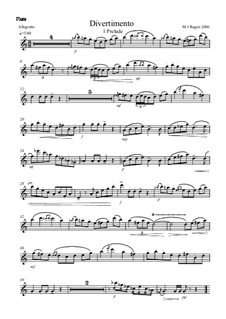 Divertimento for Flute and Piano: Flute part by Michael Regan