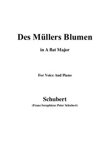 No.9 Des Müllers Blumen (The Miller's Flowers): For voice and piano (A flat Major) by Franz Schubert
