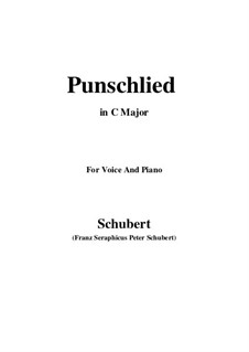 Punschlied (On Drinking Punch), D.253: C Major by Franz Schubert