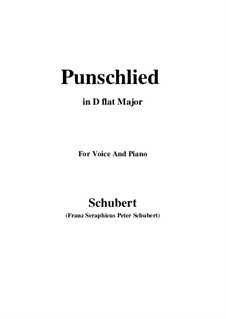 Punschlied (On Drinking Punch), D.253: D flat Major by Franz Schubert