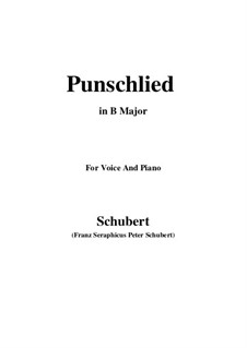 Punschlied (On Drinking Punch), D.253: B Major by Franz Schubert