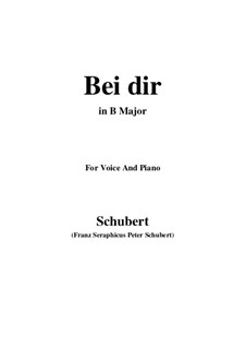 Vier Refrain-Lieder, D.866 Op.95: No.2 Bei dir allein (B Major) by Franz Schubert