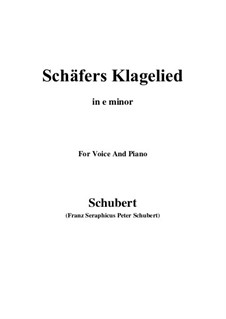 Shepherd's Lament, D.121 Op.3 No.1: For voice and piano (e minor) by Franz Schubert
