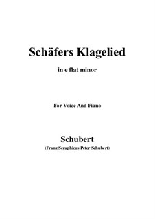 Shepherd's Lament, D.121 Op.3 No.1: For voice and piano (e flat minor) by Franz Schubert
