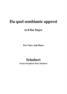 Four Canzones for Voice and Piano, D.688: No.3 Da quel sembiante appresi (B flat Major) by Franz Schubert