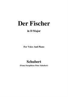 Fisherman, D.225 Op.5 No.3: For voice and piano (D Major) by Franz Schubert